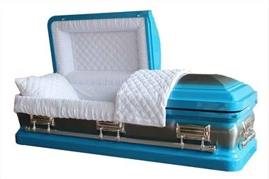 Casket tal-metall ta '18 gauge blu