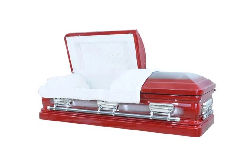 Casket tal-metall aħmar